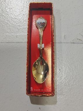 Vintage Grand Canyon National Park Souvenir Spoon Gold Tone Made in USA